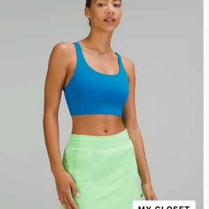 Lululemon Energy Longline Bra, M Support B-D Cups, Poolside, Sz 8